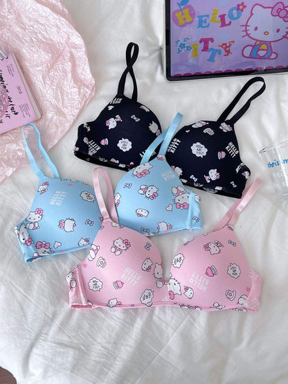 Women’s Sexy Cartoon Bra Set – Back View